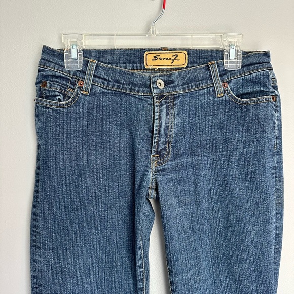 Seven 7 For All Mankind Boot Cut Denim Jean Womens 29 x  33" Y2K  Med Wash - Picture 3 of 12
